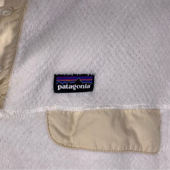 Patagonia Women's Re-Tool Snap-T Fleece Pullover cream long sleeve women’s sz L - Picture 3 of 4